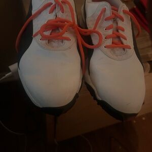 Puma White and Orange Athletic Shoes